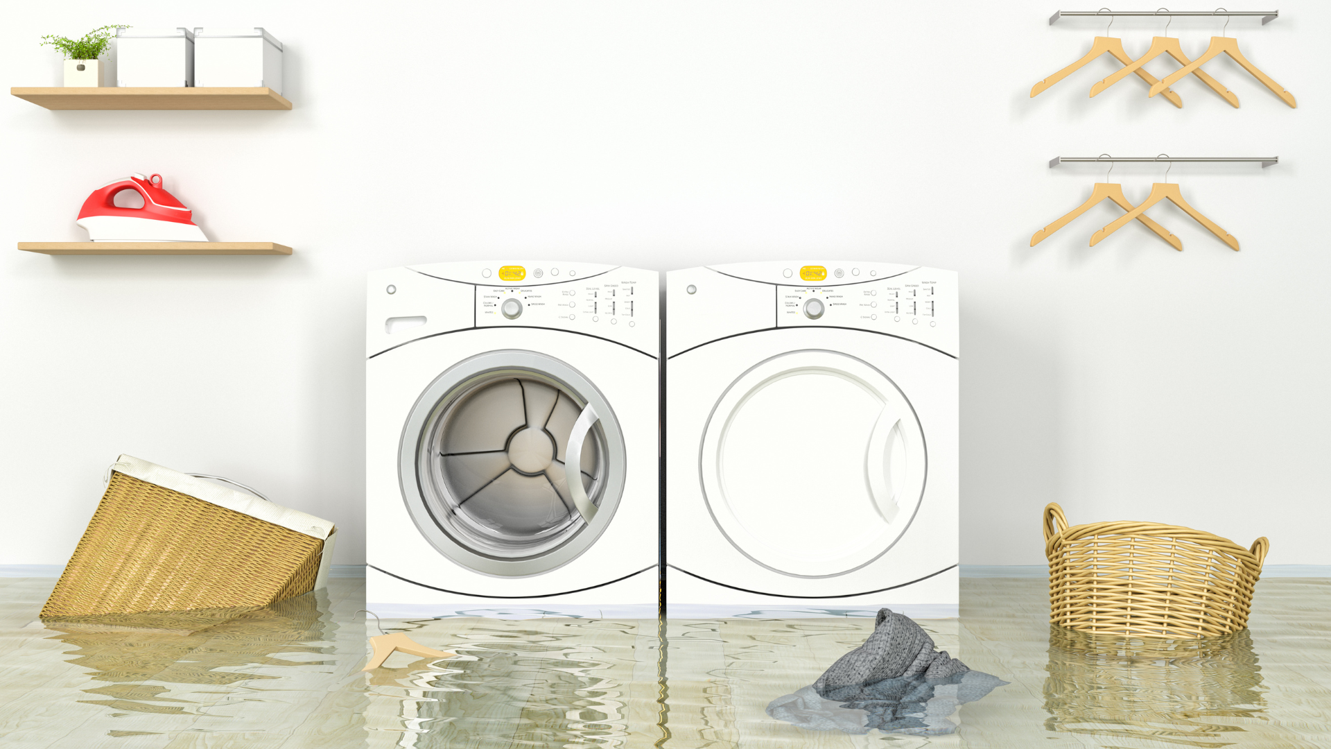 Laundromat with water damage